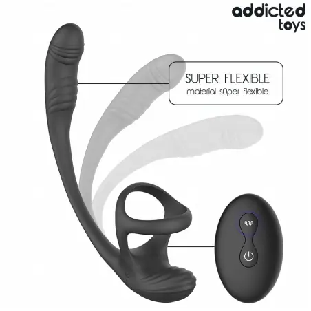 Plug Anal Vibración Waving 360º y Anillo | Addicted Toys