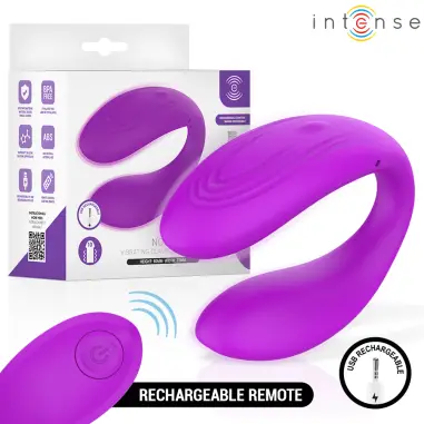 INTENSE - NORA ESTIMULADOR DE PINZA CON VIBRACIÓN MORADO