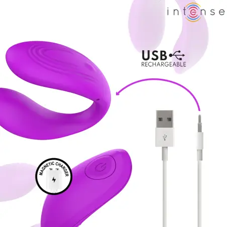 Nora Estimulador de Pinza con Vibración Morado | Intense