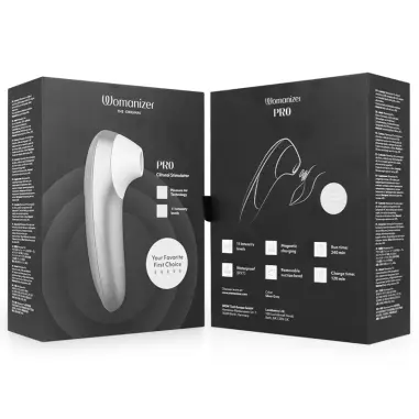 Pro Vibrant Estimulador de Clítoris Gris Plata | Womanizer