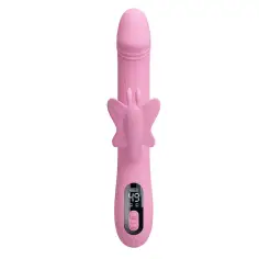 PRETTY LOVE - BELLA VIBRADOR RABBIT CON ESTIMULACIÓN MARIPOSA Y LED ROSA 2