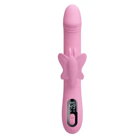 Bella Vibrador Rabbit con Estimulación Mariposa y LED Rosa