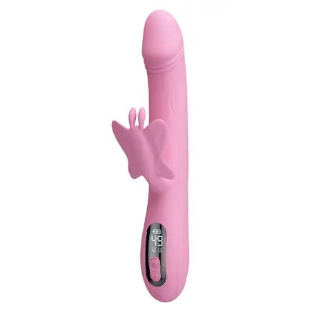 Bella Vibrador Rabbit con Estimulación Mariposa y LED Rosa