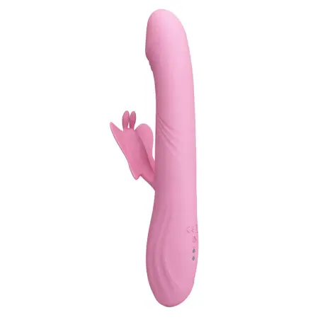 Bella Vibrador Rabbit con Estimulación Mariposa y LED Rosa