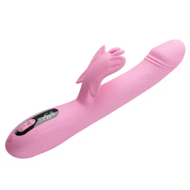 Bella Vibrador Rabbit con Estimulación Mariposa y LED Rosa