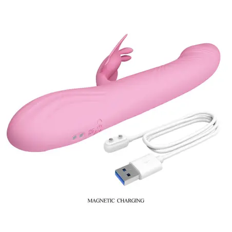 Bella Vibrador Rabbit con Estimulación Mariposa y LED Rosa
