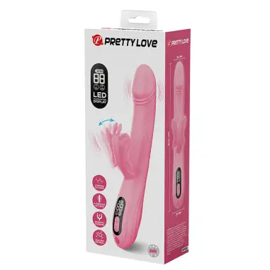 Bella Vibrador Rabbit con Estimulación Mariposa y LED Rosa