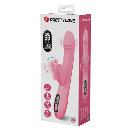 Bella Vibrador Rabbit con Estimulación Mariposa y LED Rosa