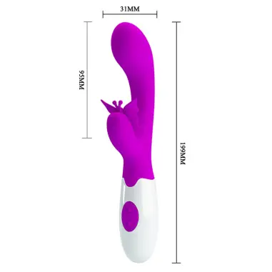 Butterfly Kiss Vibrador Rabbit 30 Funciones Morado