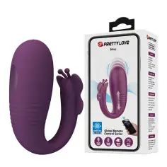 PRETTY LOVE - KLAY VIBRADOR HUEVO CON EMPUJE APP CONTROL MORADO 2