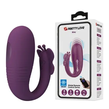 Klay Vibrador Huevo con Empuje APP Control Morado