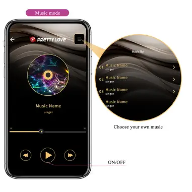 Klay Vibrador Huevo con Empuje APP Control Morado