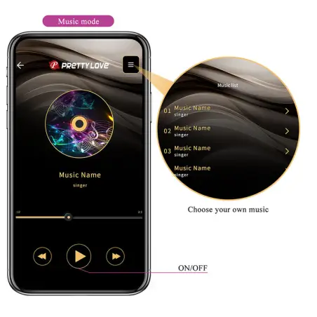 Klay Vibrador Huevo con Empuje APP Control Morado
