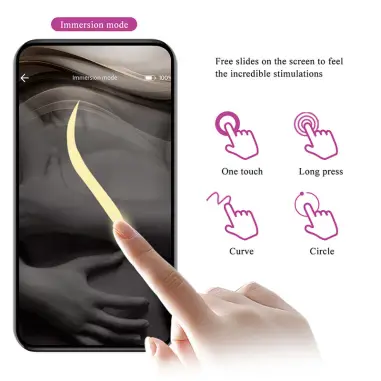 Klay Vibrador Huevo con Empuje APP Control Morado