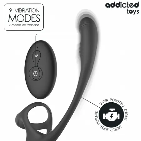 Plug Anal Vibración Waving 360º y Anillo | Addicted Toys