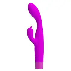PRETTY LOVE - JENE VIBRADOR DOBLE ESTIMULACIÓN PARA PUNTO G Y CLÍTORIS MORADO 2