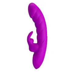 PRETTY LOVE - MONICA VIBRADOR DOBLE ESTIMULACIÓN PARA PUNTO G Y CLÍTORIS RECARGABLE MORADO 2