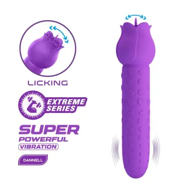 Dannell Vibrador con Estimulación Oral y Clitoral Recargable
