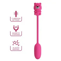PRETTY LOVE - OLSON HUEVO VIBRADOR CON MANDO POR CABLE RECARGABLE ROSA 2