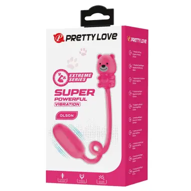 Olson Huevo Vibrador con Mando por Cable Recargable Rosa