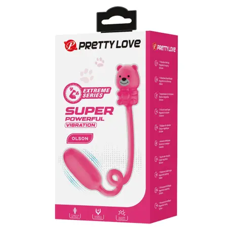 Olson Huevo Vibrador con Mando por Cable Recargable Rosa