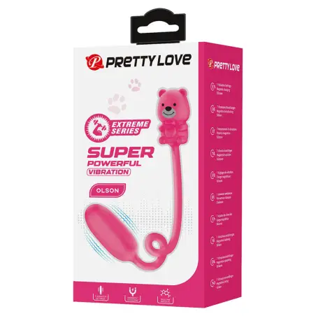 Olson Huevo Vibrador con Mando por Cable Recargable Rosa