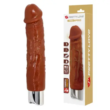 PRETTY LOVE - PRO VIBRADOR REALÍSTICO 23,5 CM Ø 4,8 CM COLOR MARRÓN