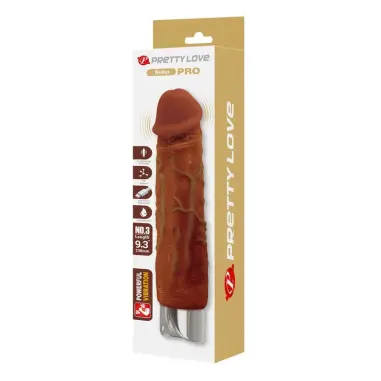 Pro Vibrador Realístico 23,5 cm Ø 4,8 cm Color Marrón