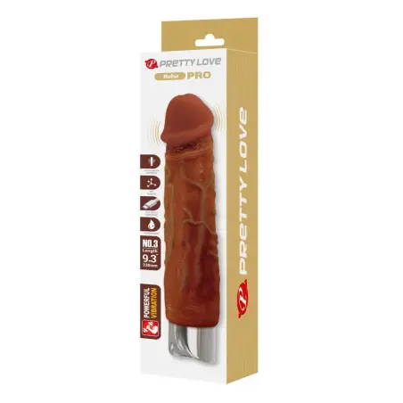 Pro Vibrador Realístico 23,5 cm Ø 4,8 cm Color Marrón