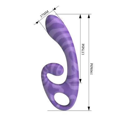 Summer Vibrador Doble con Asa 19 cm Ø 3,5 cm Morado