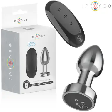 INTENSE - PLUG ANAL 10 VIBRACIONES METAL CON CONTROL REMOTO S