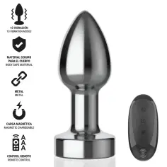 INTENSE - PLUG ANAL 10 VIBRACIONES METAL CON CONTROL REMOTO S 2