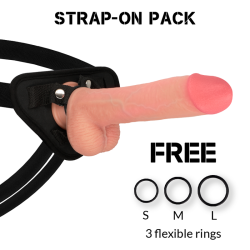 ROCKARMY - ARNÉS + LIQUID SILICONE DILDO PREMIUM KINGCOBRA 24 CM -O- 4.77 CM ROCK ARMY