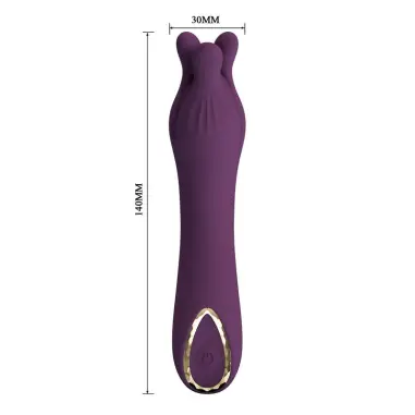 Lunao Vibrador Recargable 10 Funciones Morado | Pretty Love