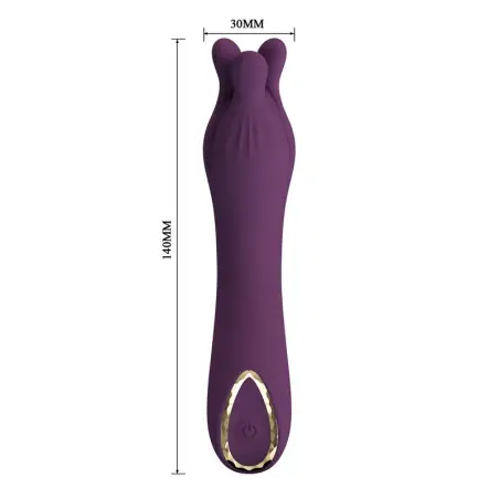 Lunao Vibrador Recargable 10 Funciones Morado | Pretty Love