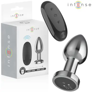 INTENSE - PLUG ANAL 10 VIBRACIONES METAL CON CONTROL REMOTO M