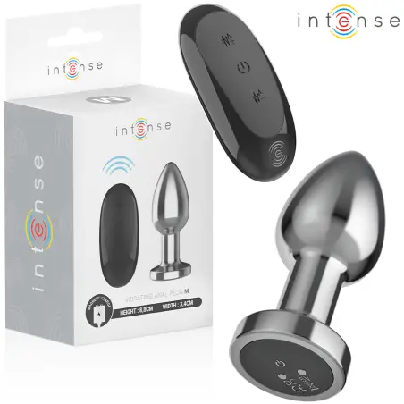 INTENSE - PLUG ANAL 10 VIBRACIONES METAL CON CONTROL REMOTO M
