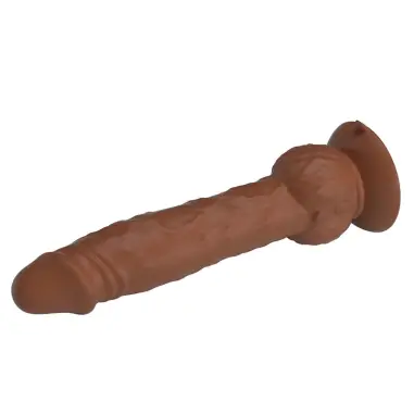 Eren Dildo Vibrador con Empuje 20,5 cm Ø 4,5 cm Marrón