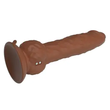 Eren Dildo Vibrador con Empuje 20,5 cm Ø 4,5 cm Marrón