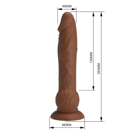 Eren Dildo Vibrador con Empuje 20,5 cm Ø 4,5 cm Marrón
