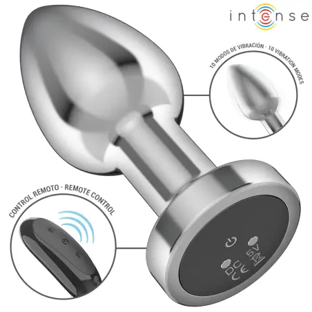 Plug Anal 10 Vibraciones Metal con Control Remoto M