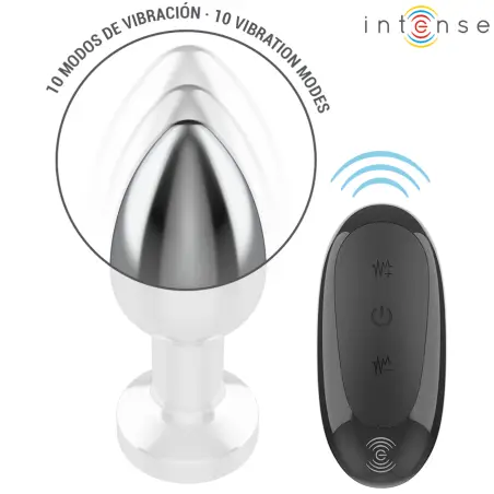 Plug Anal 10 Vibraciones Metal con Control Remoto M