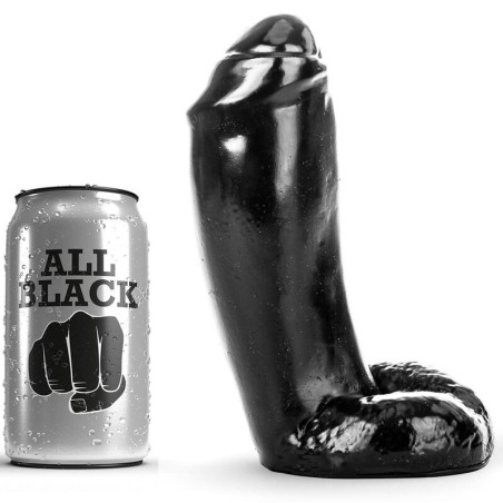 ALL BLACK - DILDO REALÍSTICO 18 CM ALL BLACK