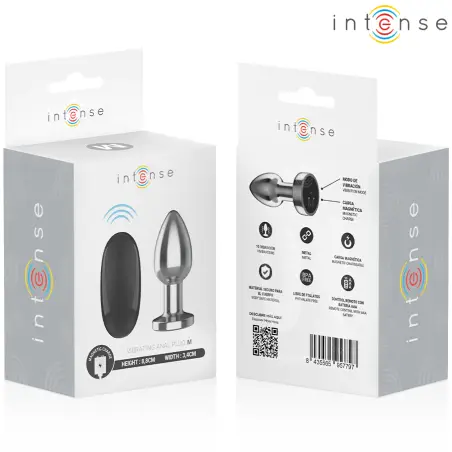 Plug Anal 10 Vibraciones Metal con Control Remoto M
