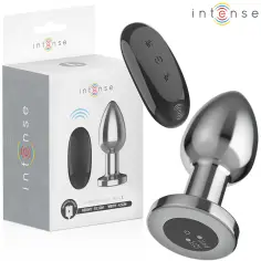 INTENSE - PLUG ANAL 10 VIBRACIONES METAL CON CONTROL REMOTO L