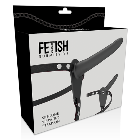 FETISH SUBMISSIVE HARNESS - VIBRADOR SILICONA NEGRO 15 CM FETISH SUBMISSIVE HARNESS