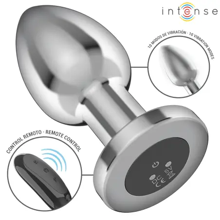 Plug Anal 10 Vibraciones Metal con Control Remoto L