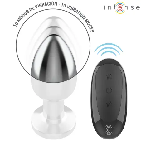 Plug Anal 10 Vibraciones Metal con Control Remoto L