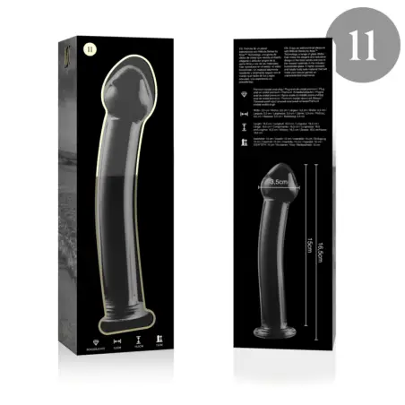 Modelo 11 Dildo Cristal Transparente 16 cm Ø 3 cm