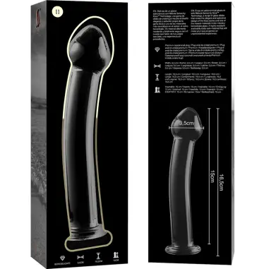 Modelo 11 Dildo Cristal Transparente 16 cm Ø 3 cm